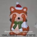 Handpainting orange animal design ceramic fox figurine